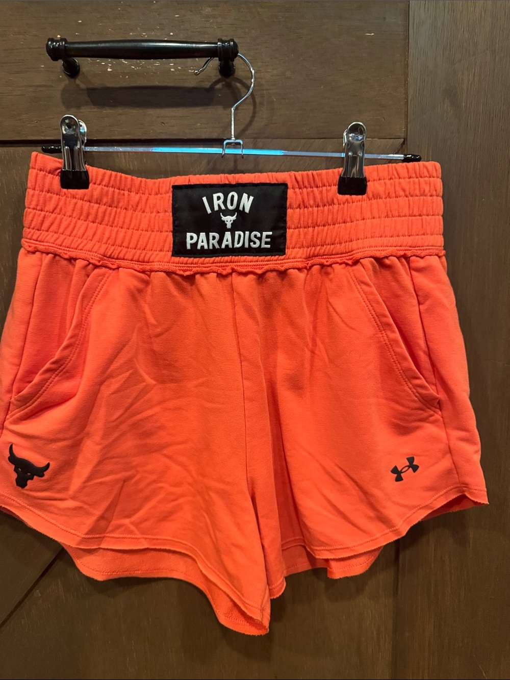 Under Armour iron Paradise Women's Bright Orange Athletic Shorts